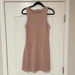 Cupcakes and Cashmere Pink Suede Dress Sz. Large